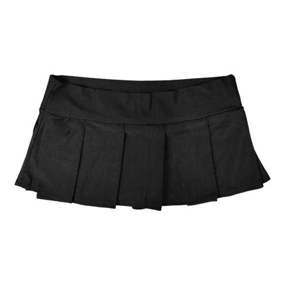90s Y2K Pleated Mini Skirt Black - Picture 4 of 6
